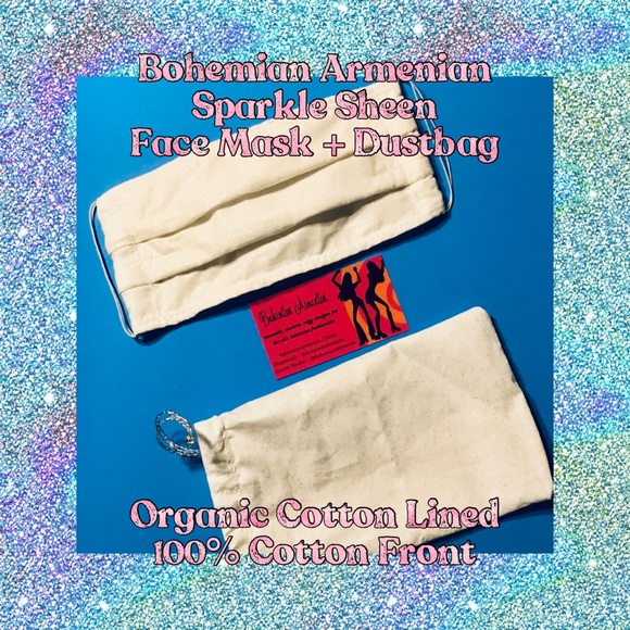 😷BNWT BOHEMIAN ARMENIAN COTTON FACE MASK + DUSTER - Picture 2 of 14